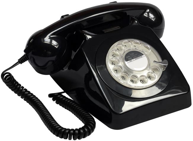 Protelx Gpo 746 Rotary Telephone - Black