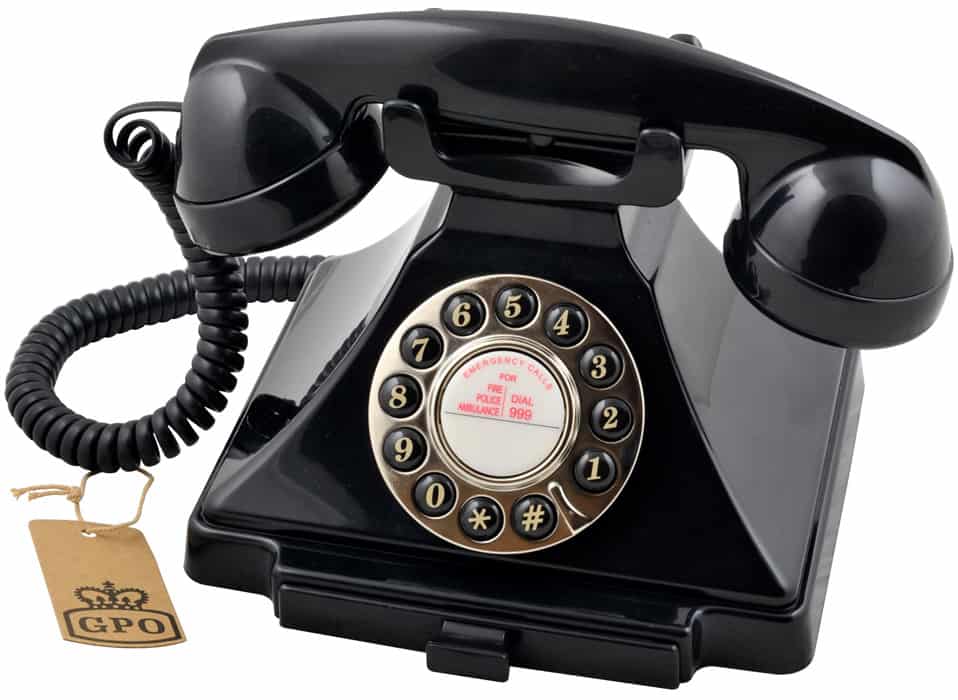 GPO Carrington Retro Push-Button Phone - Ivory Classic Landline With Bell Ring